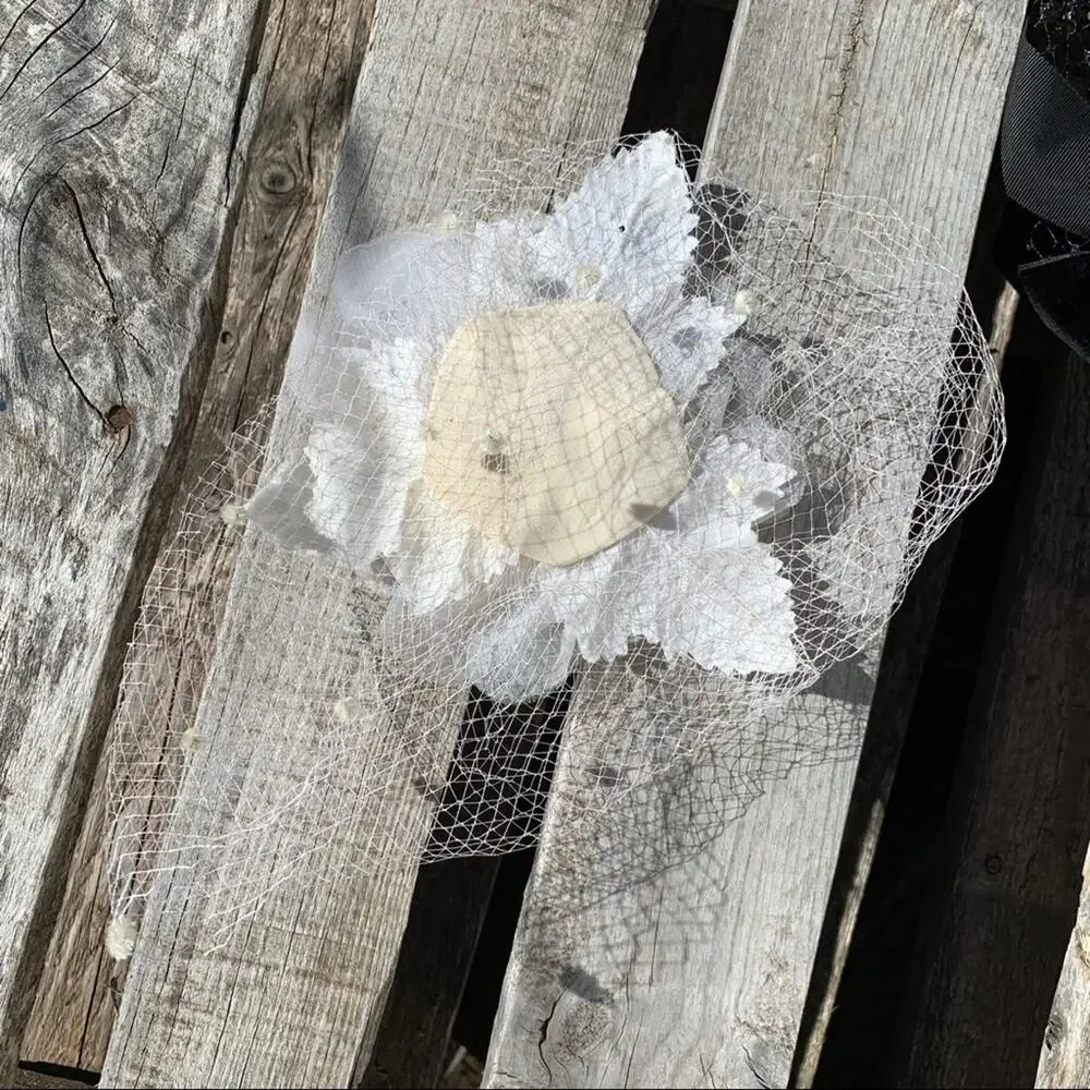 Vintage pillbox netting hat set of 3 Union Made - Picture 2 of 10